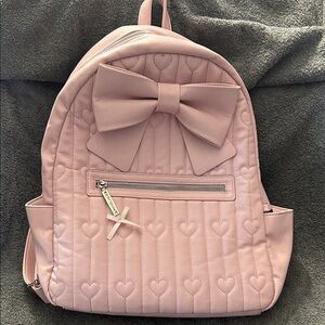 Betsey Johnson Pink Heart Quilted Women’s Backpack